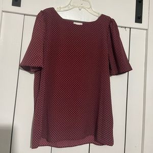 Deep Red Blouse